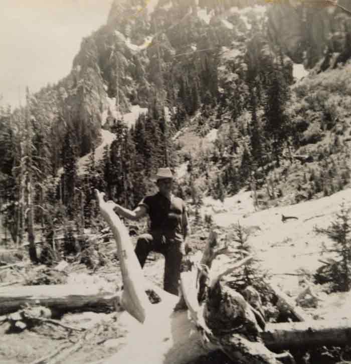 Harold Joe Waldrum in the San Juan Mountains of Colorado in the early 1950s