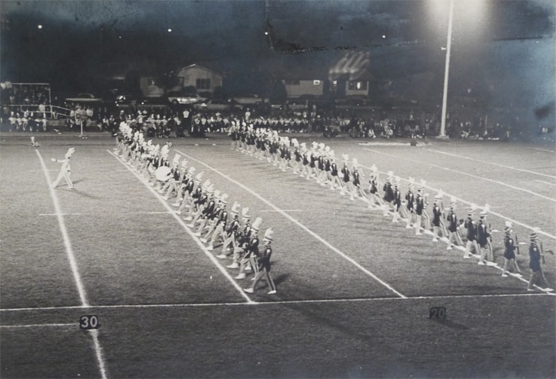 Lakin High School Marching Band in motion