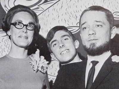 Mrs. O'Connor, Stanley Plummer and Harold Waldrum at Lakin High School Homecoming