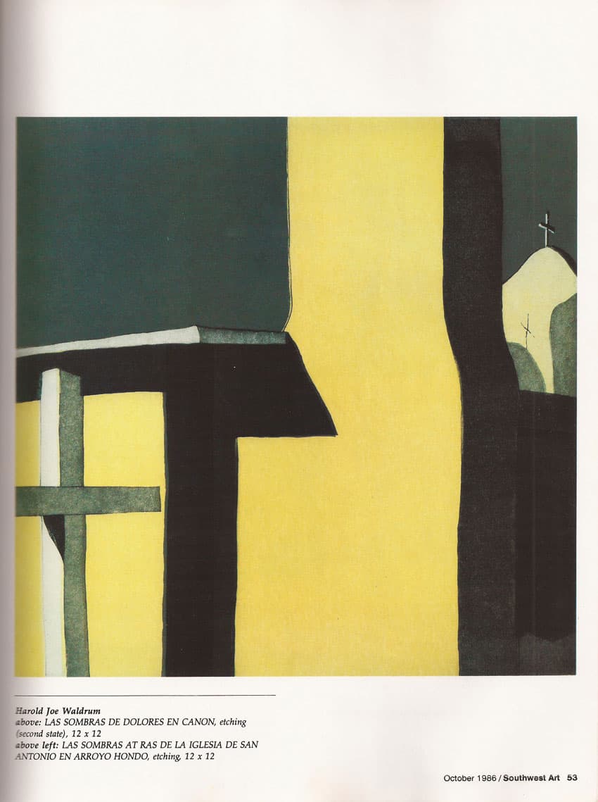 Southwest Art - 1985 article on Harold Joe Waldrum, page 6
