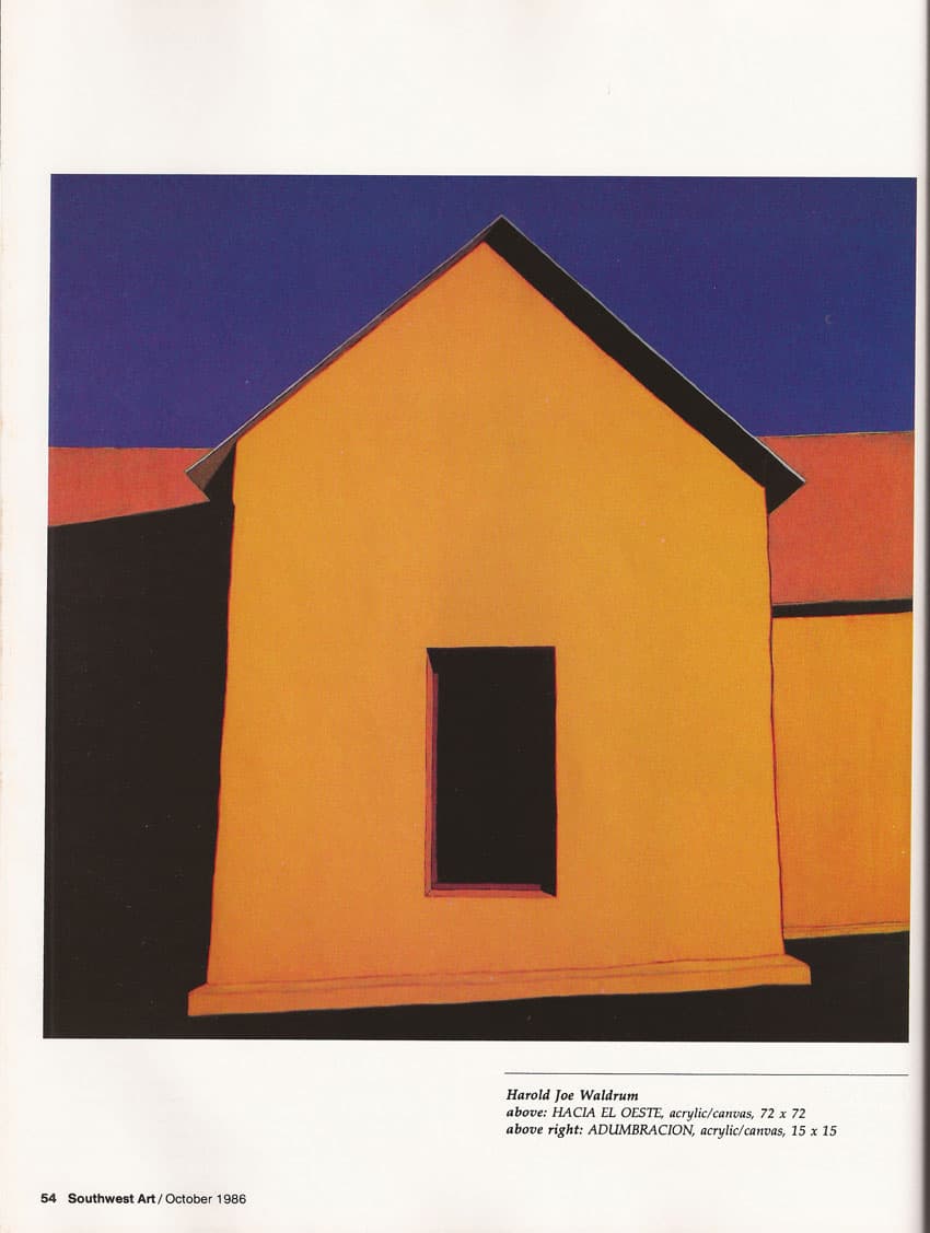 Southwest Art - 1985 article on Harold Joe Waldrum, page 7