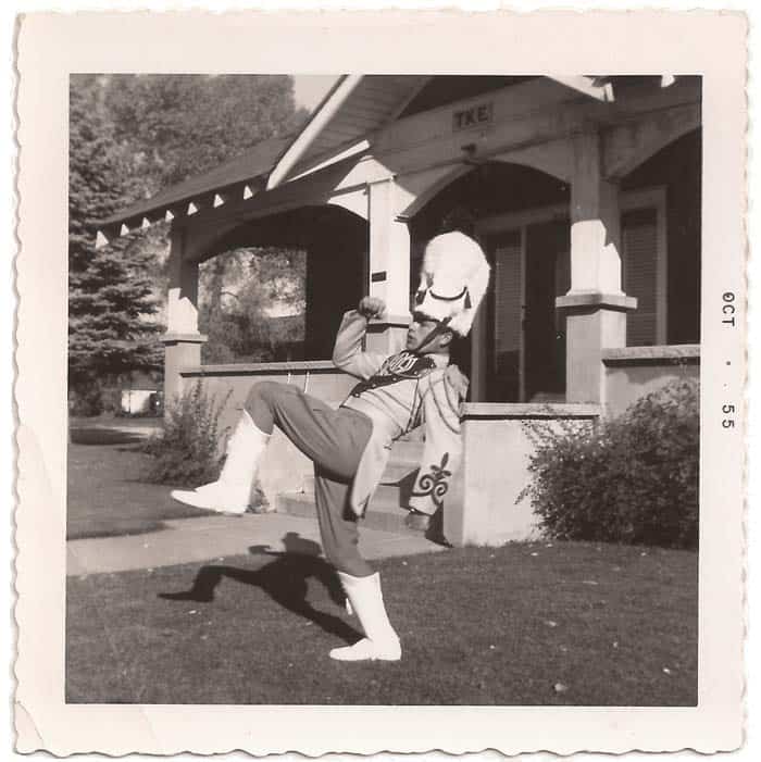 Harold Waldrum drum major Western State University Gunnison CO 1955