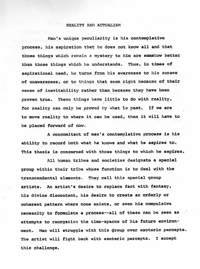 Harold Joe Waldrum Masters Thesis 1970s