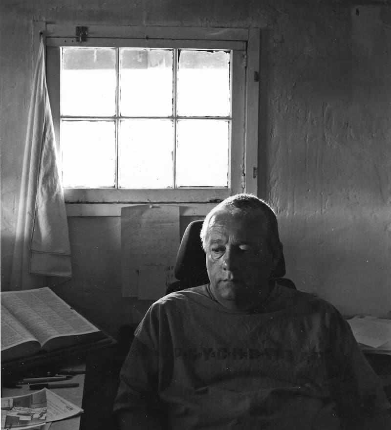 Harold Joe Waldrum at his ranch on Ladron Mountain