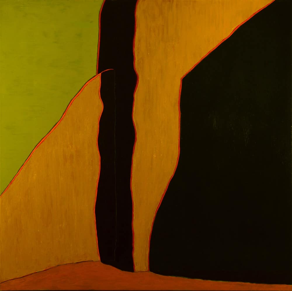 Painting by Harold Joe Waldrum: El resplandor de la luz del sol del sur, 45 x 45," 2003