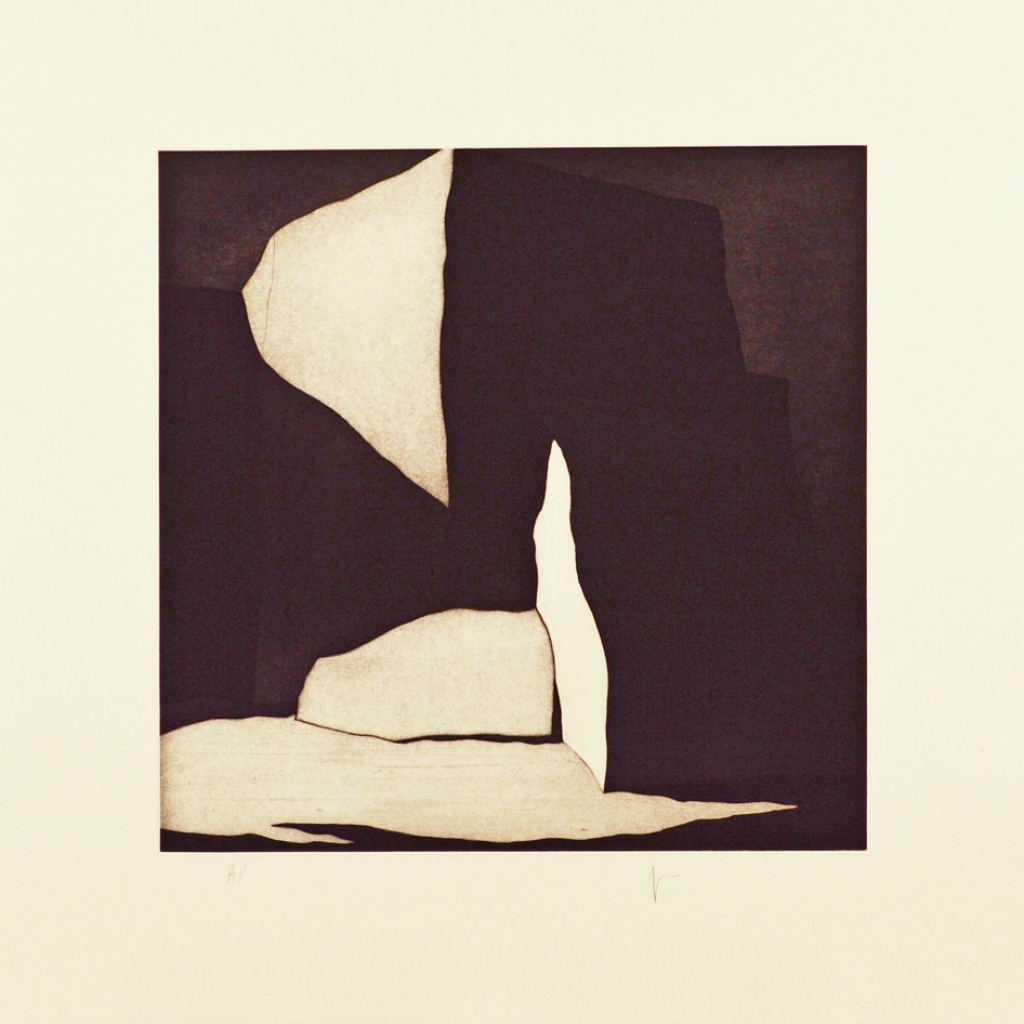 La luz, (image) 15x15" aquatint etching, ca. 1998 - aquatint etching by Harold Joe Waldrum