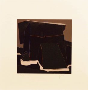 linocut by Harold Joe Waldrum - Insidious Skirt