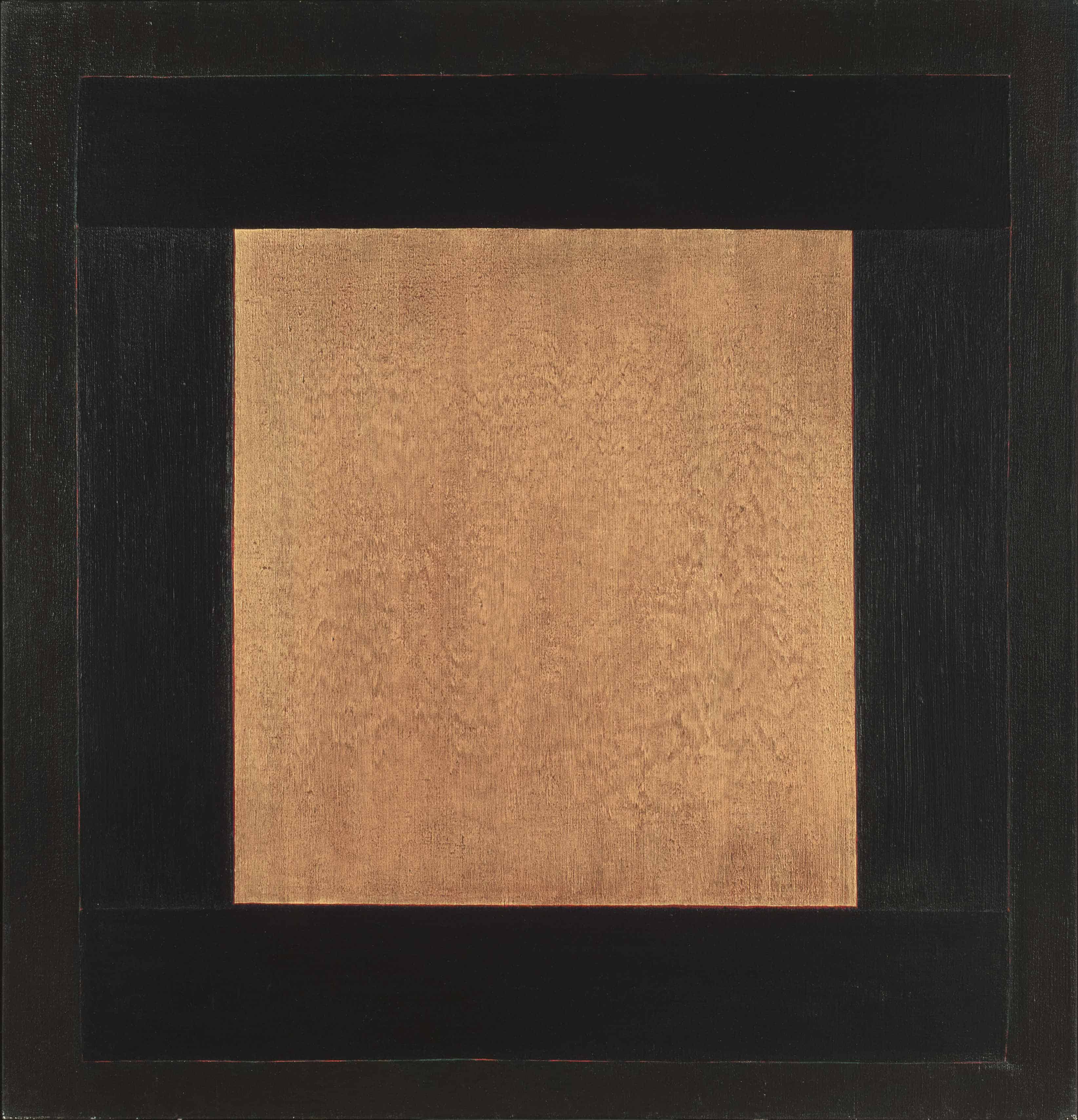 Para Santuario, 52x50" acrylic on linen, 1979 - window painting by Harold Joe Waldrum