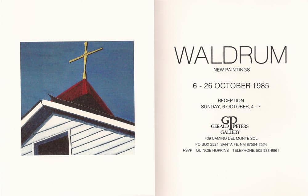 Harold Joe Waldrum at Gerald Peters Gallery, October 1985