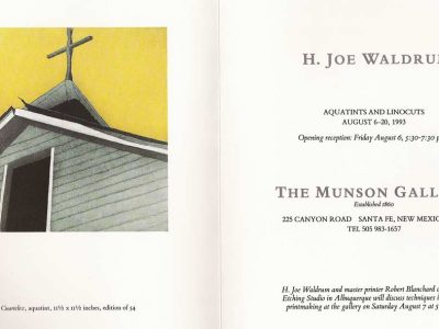 H. Joe Waldrum at Munson Gallery 1993