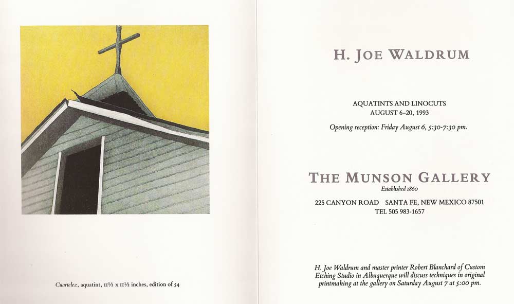 H. Joe Waldrum at Munson Gallery 1993