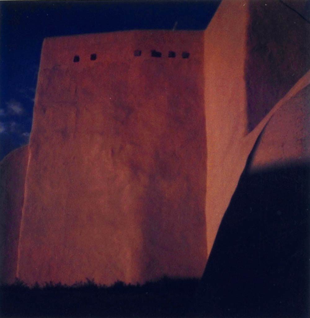 Ranchos de Taos church, polaroid by Harold Joe Waldrum, 1980s